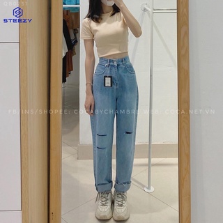 Quần jeans Ống đứng rách gối mã 231