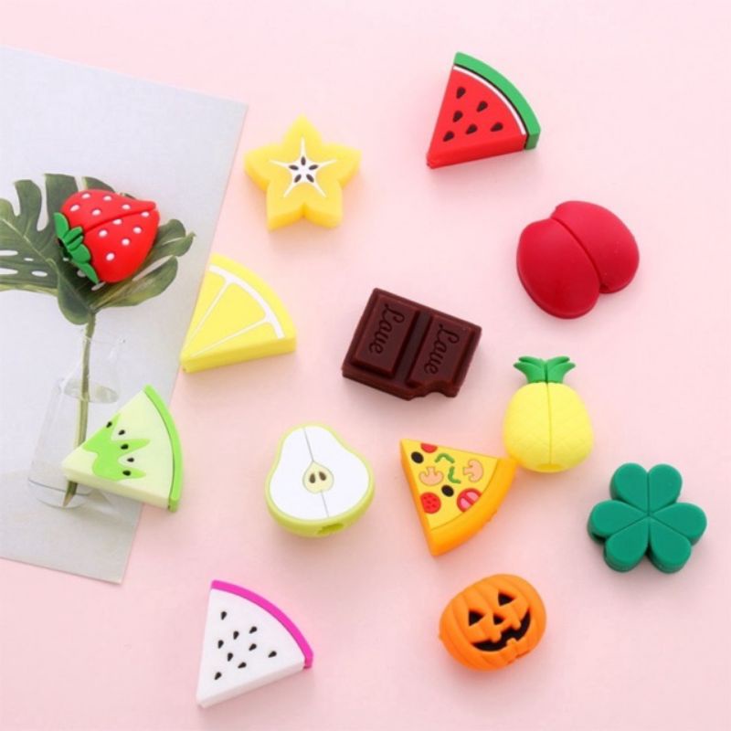 ☘️13 MẪU HOA QUẢ ĐỂ LỰA☘️ ĐẦU THÚ CẮN CÁP BẢO VỆ CÁP SẠC TAI NGHE CHỐNG ĐỨT GẪY DÂY