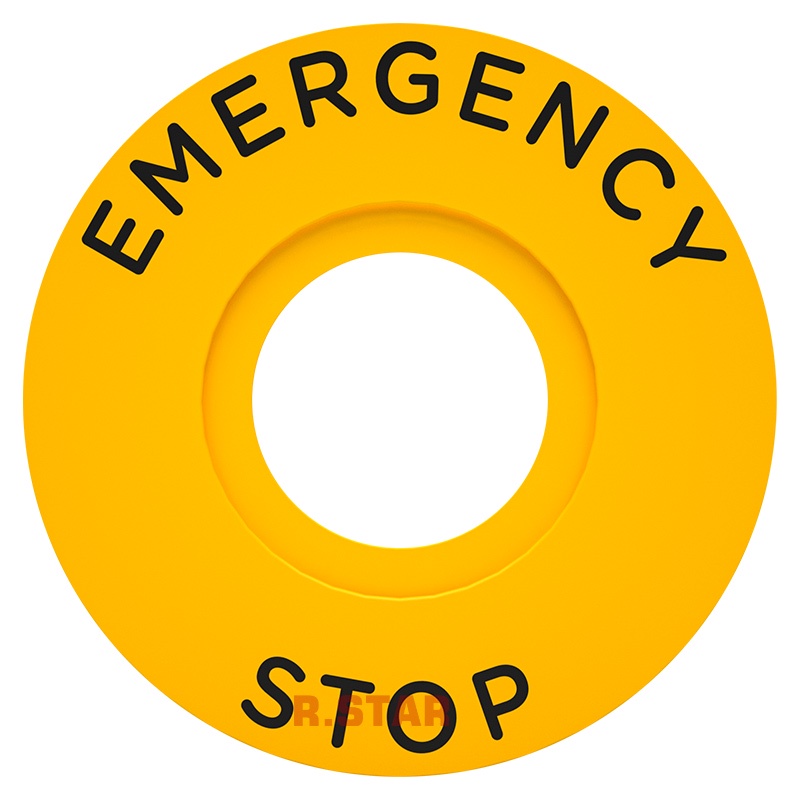 TEM NHÃN DỪNG KHẨN CẤP/ EMERGENCY STOP Phi 22