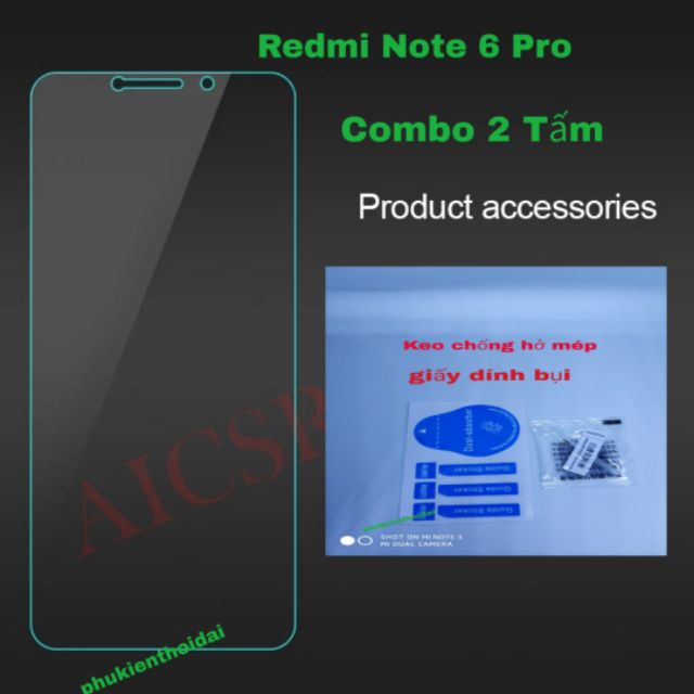 Cường lực Redmi Note 6 Pro loại tốt trong suốt