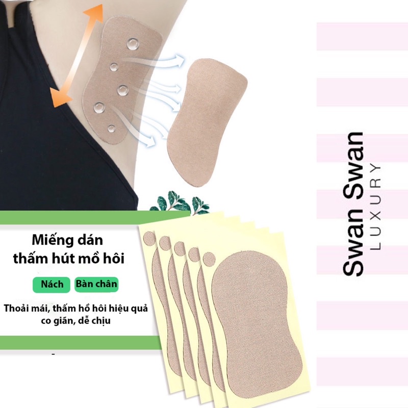 Miếng Dán Thấm Mồ Hôi Cơ Thể 10cm