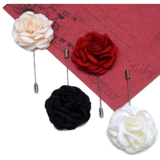 Trâm cài áo hoa hồng lụa handmade RP021