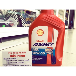 Nhớt Shell Advance AX3 20W-50 (800ml)