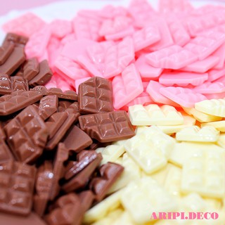 Charm Thẻ socola tí hon màu siêu ngọt B42/ Nguyên liệu làm slime resin trang trí