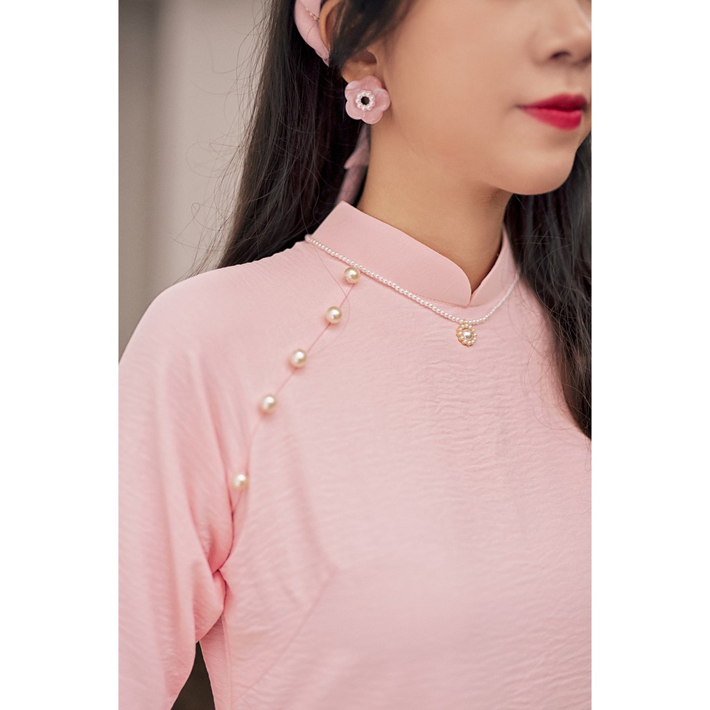 Sumire Store Áo dài Dáng xưa Yên Xuân Hồng pastel