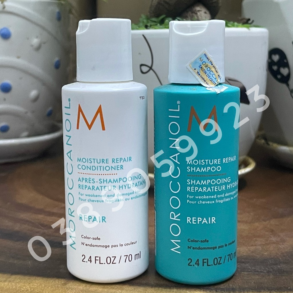 [Chính Hãng]🌺🌺Dầu gội xả tăng phồng Moroccanoil Extra Volume 70mlx2