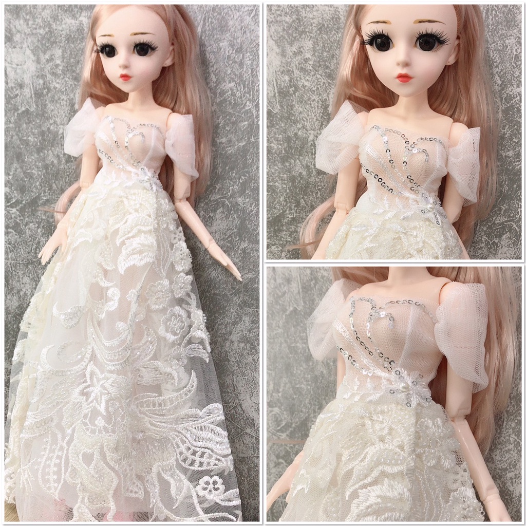Váy Đầm dạ hội Váy cưới Búp Bê BJD 48CM 1/4