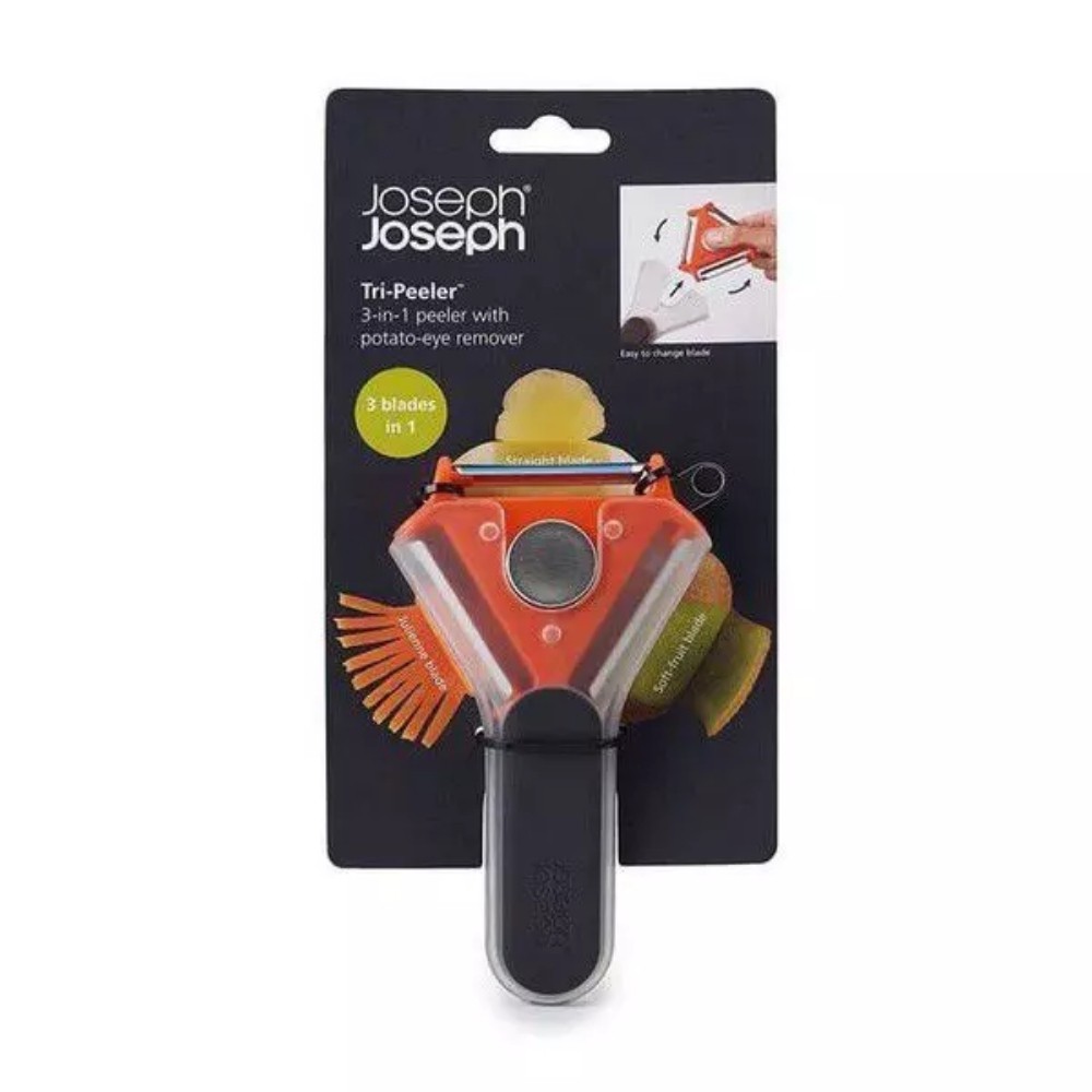 Nạo rau củ 3 chiều JOSEPH JOSEPH - Không chứa BPA. Gom vỏ khi nạo. [Hàng Đức Chính hãng]