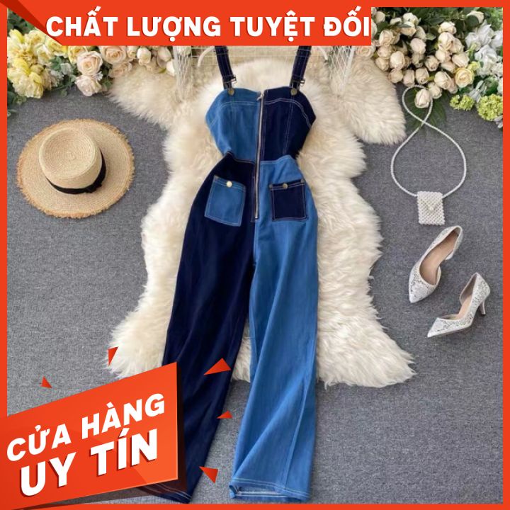 ✧✼Jumpsuit Jeans Dáng Dài 2 Màu Cực Sang Chảnh