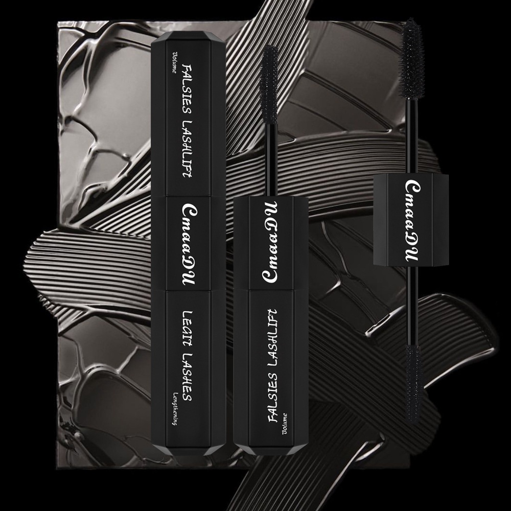 Mascara CmaaDu, chuốt mi 2 đầu uốn cong kéo dài mi màu đen nội địa trung D14 Sammi beauty