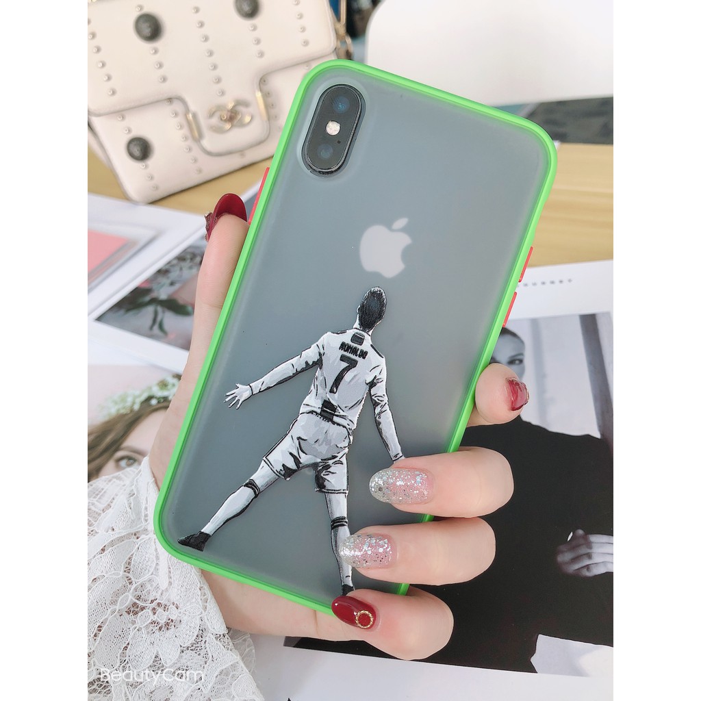 [Siêu rẻ] Ốp Lưng IPHONE Nhám Viền Xanh lá CR7 full dòng 6/6s đến 11promax- H Case