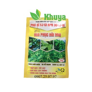 Phân Bón Hỗn Hợp NPK Vua Phục Hồi Mai 25gr Đâm Chồi - Ra Rễ - Xanh Dày lá