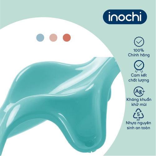 Tựa tắm trẻ em Inochi - Notoro màu Cam hồng/Xanh ngọc/Xanh sữa