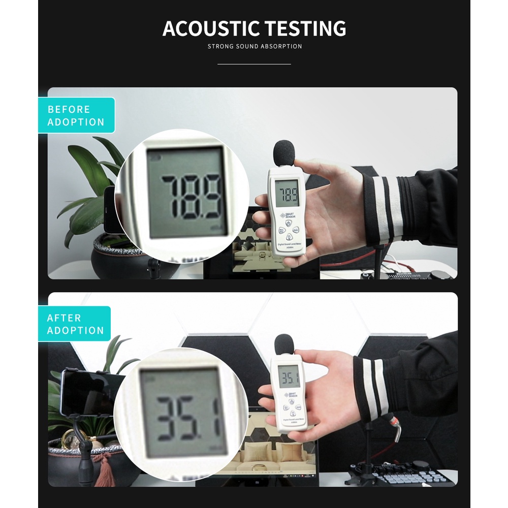 Miếng Dán Tường Cách Âm Thấm Hút Tốt Tiện Dụng Cho Phòng Thu Âm / Acoustic