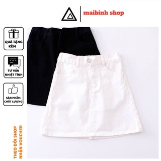 Chân váy jean cạp cao dáng chữ A - Hàng có sẵn - Hàng có sẵn