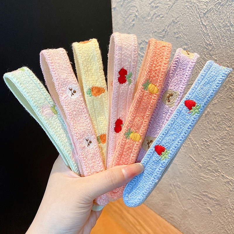 Cài tóc dệt kim họa tiết hoạt hình nhiều màu dễ thương cho bé gái