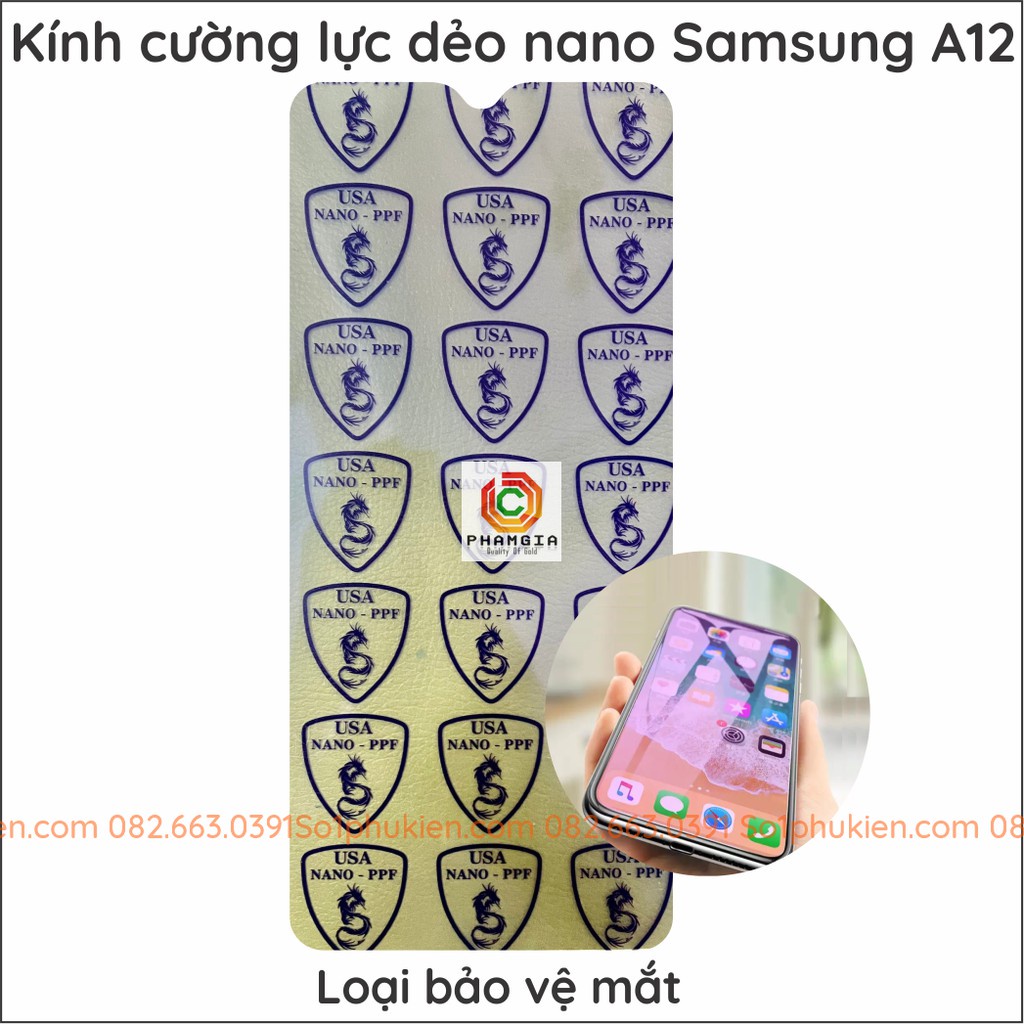 Dán cường lực Samsung A12 dẻo nano siêu bền