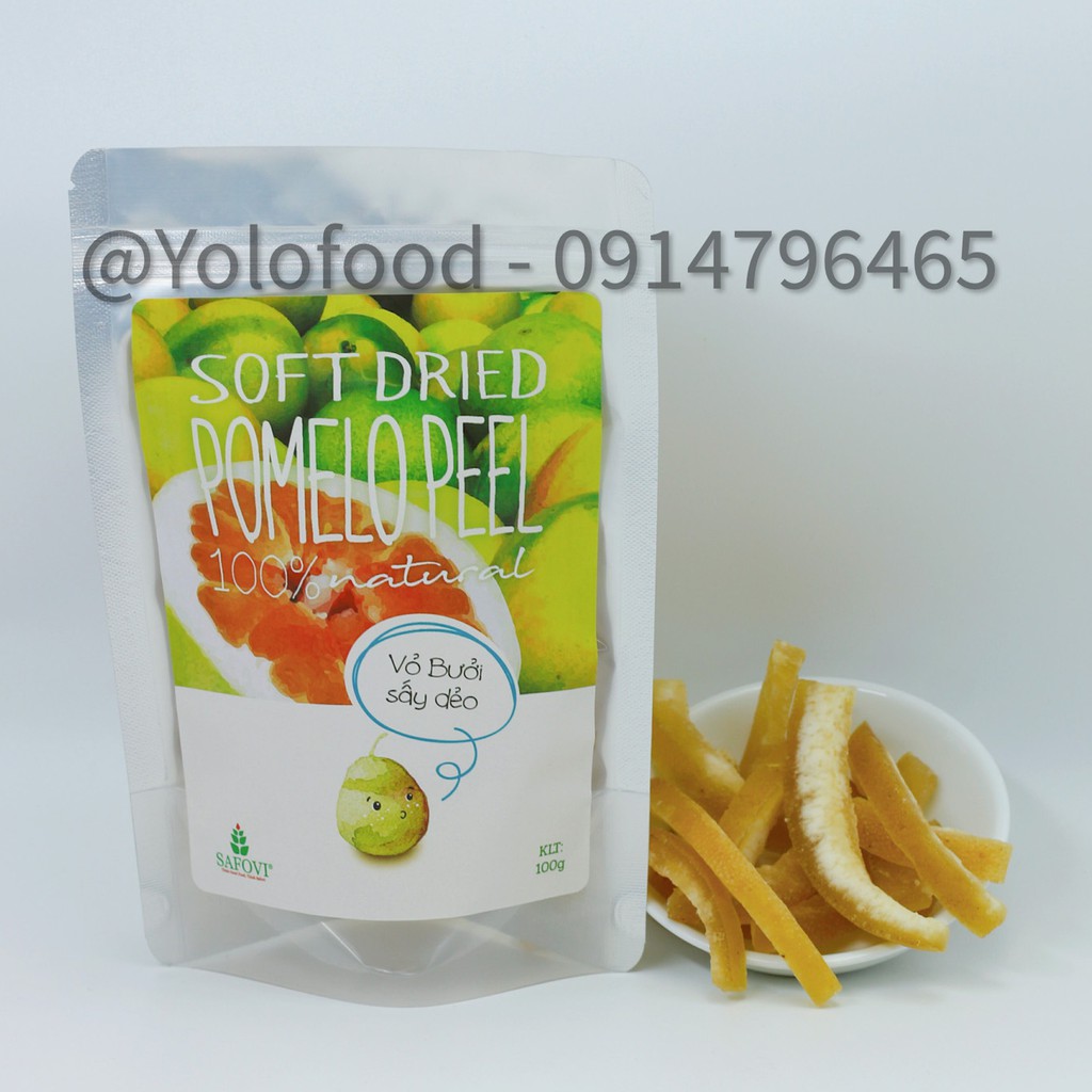 Vỏ bưởi sấy dẻo tự nhiên ít ngọt 100g/ 200g/ 500g