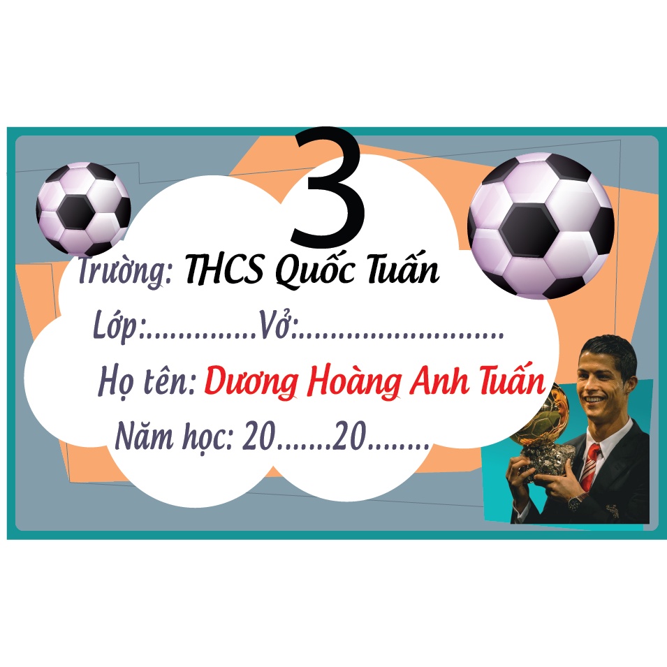 IN Nhãn vở cho bé theo yêu cầu- sẵn dán