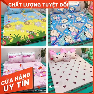 Drap + 2 Vỏ Gối 💞 FREESHIP 💞 Giảm 5K Khi Nhập [ CHAN GA GOI NEM] Ga + 2 Gối Design Mịn Decor