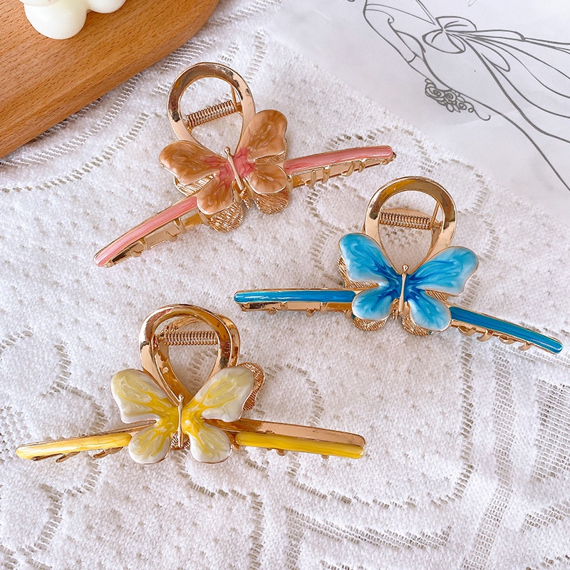 Kẹp Tóc Hình Bướm / Cá Mập Phong Cách Hàn Quốc Ngọt Ngào Cho Nữ