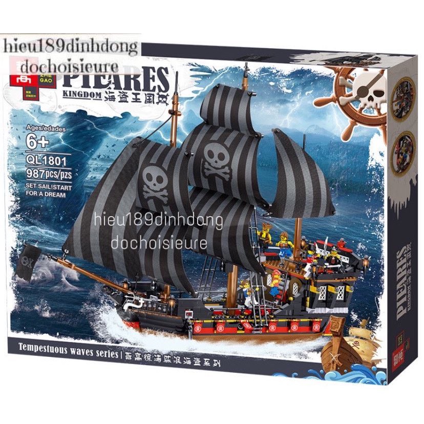 Lắp ráp xếp hình ql1801 : Tàu cướp biển