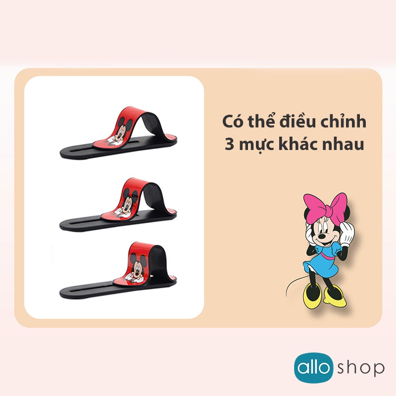 Giá Đỡ Dạng Nhẫn Phone Ring Holder Mickey & Friends 3D Nổi, Hỗ Trợ Sạc Không Dây Và Chân Đế, Dùng Cho Tất Cả Điện Thoại