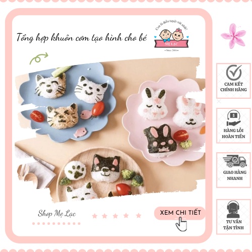 Tổng hợp các loại khuôn cơm cao cấp nội địa Nhật, tạo hình cơm cho bé ăn dặm