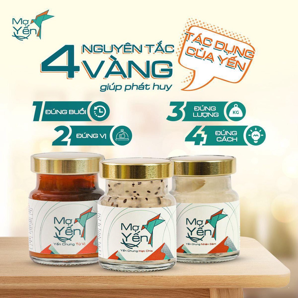 Combo 10 hủ Yến Thị - Chưng Hạt Chia - Hàm lượng 12gr Yến Tươi Chưng Sẵn Hũ 70ml