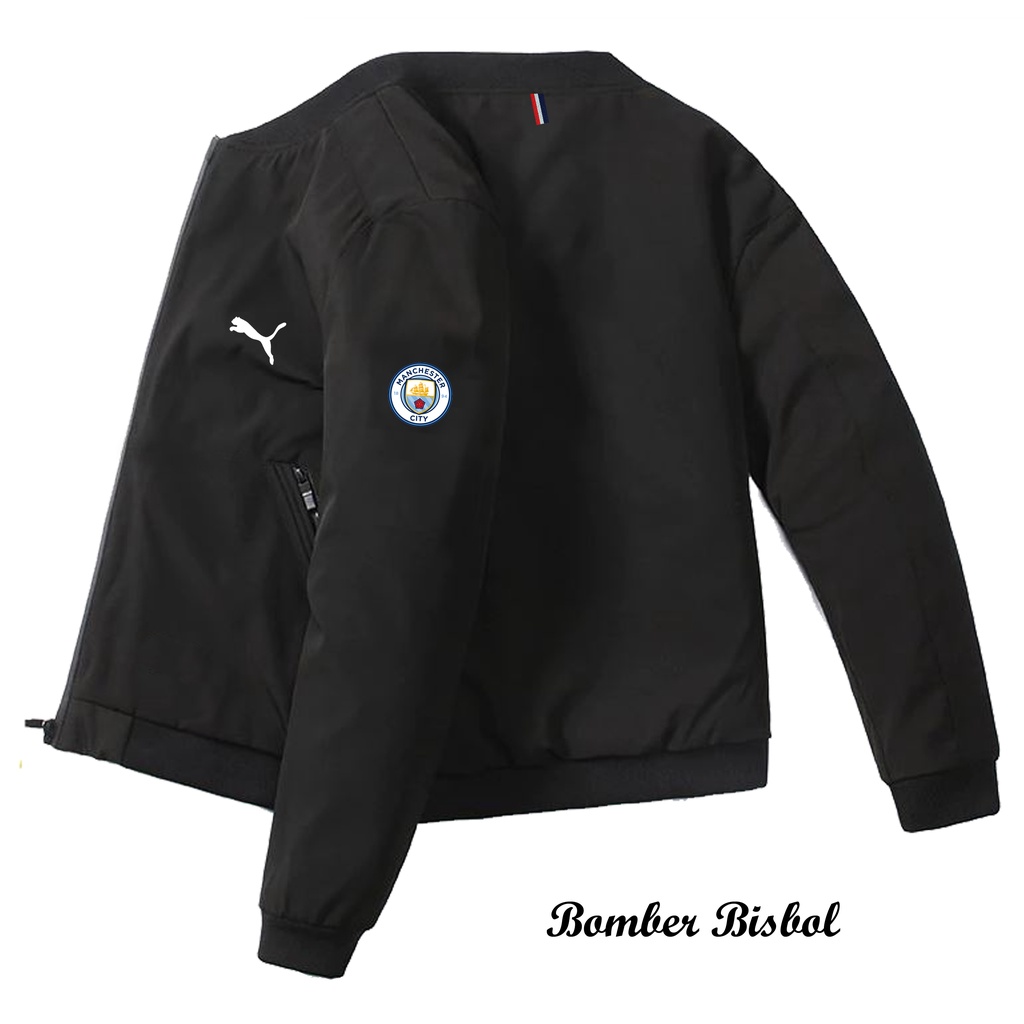 Áo Khoác Bomber In Logo Manchester City Chống Thấm Nước Thời Trang Cho Nam