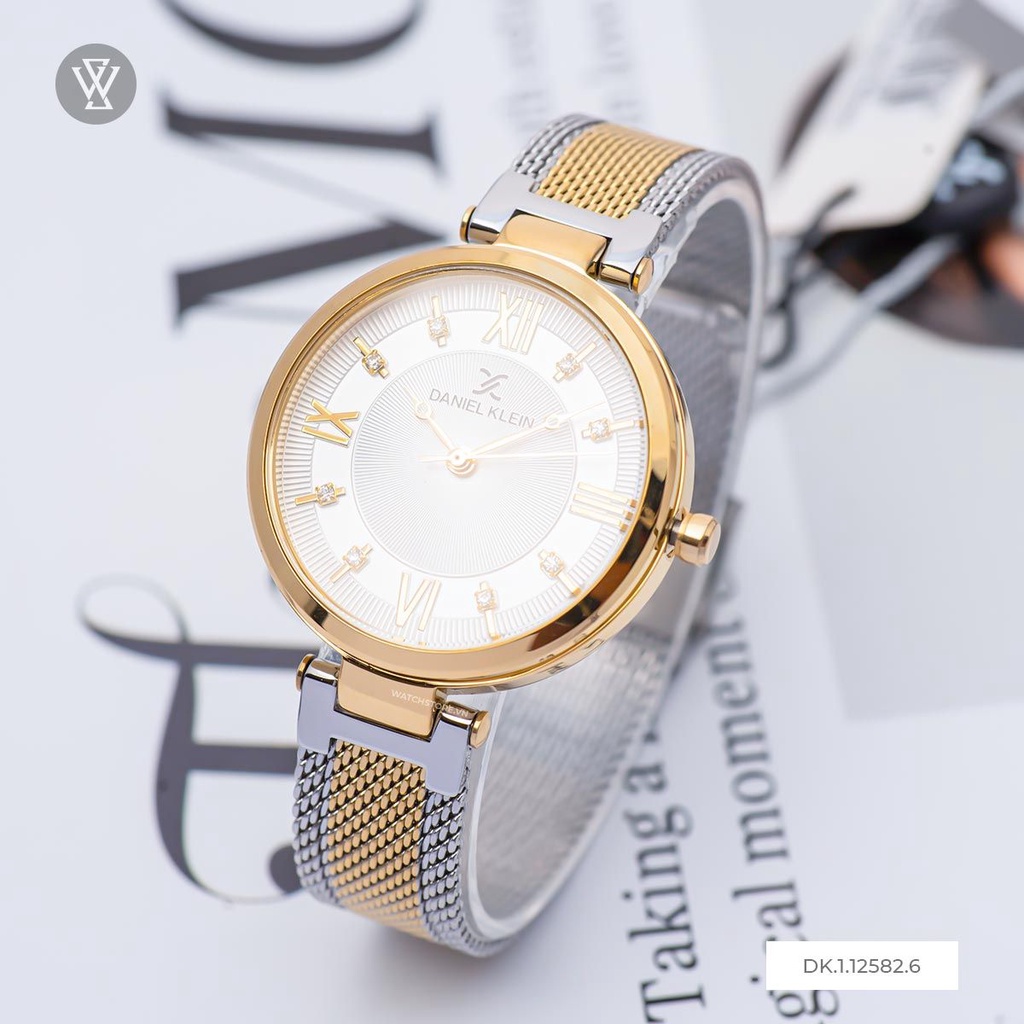 Đồng Hồ Quartz Nữ Daniel Klein WATCHSTORE DK.1.12582.6 Mặt Kính Khoáng 34mm, Dây Kim Loại, Vỏ Thép Không Gỉ