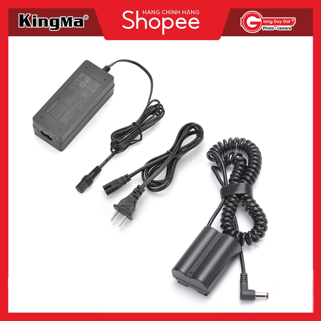 Bộ Pin Ảo Kingma NP-W235 Kèm Bộ Chuyển Đổi Nguồn Điện EU Plug Power Adaprter