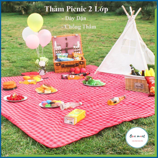 [Chống Thấm] Thảm du lịch, Thảm picnic dã ngoại gấp gọn chống thấm nước có sẵn các kích thước