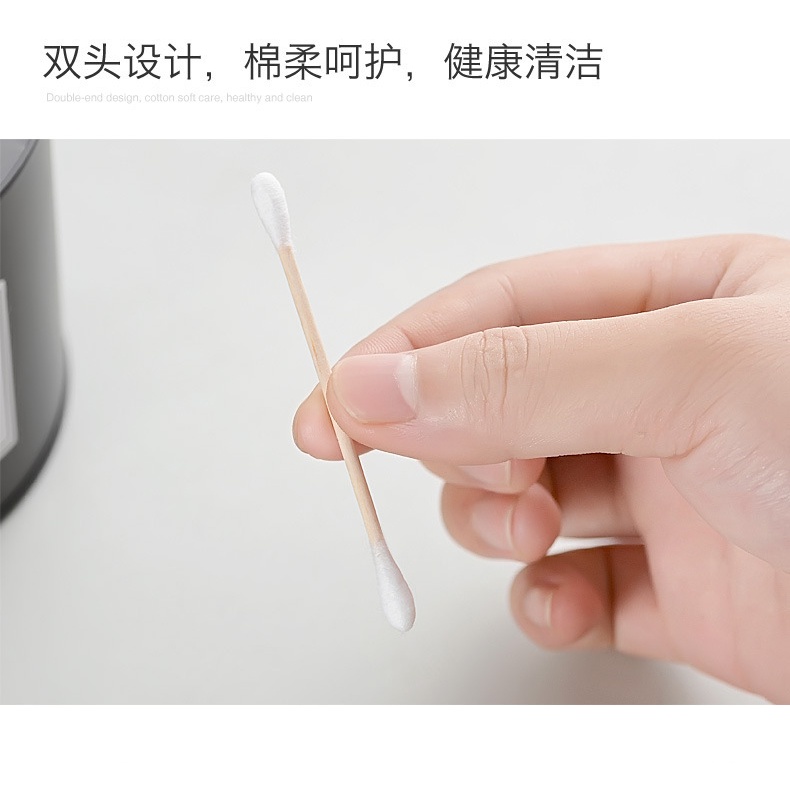 Set 100 Tăm Bông Cotton Vệ Sinh Tai Tiện Lợi