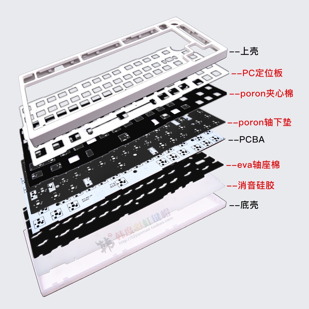 Bộ kit bàn phím cơ Bald 75v5 3 modes pin 10000mah gasket mount