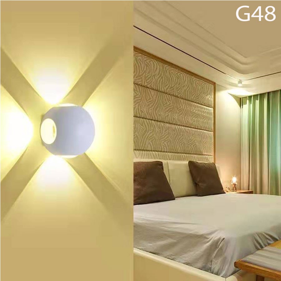 Đèn trang trí hắt tường 4 chiều - 12w chống nước G48