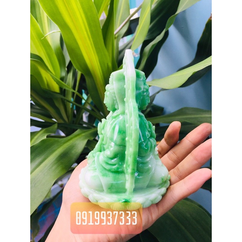 Tượng quan âm 2 mặt xanh
