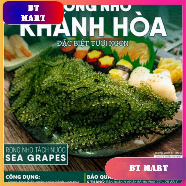 Combo 10 Gói Rong Nho Tách Nước Khánh Hoà 25Gr - Giàu Dinh Dưỡng - Công Nghệ Tách Nước Tiêu Chuẩn Nhật Bản