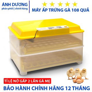 MÁY ẤP TRỨNG GÀ ÁNH DƯƠNG A100 - 108 TRỨNG LẮP SẴN HOÀN THIỆN, ĐẢO TRỨNG TỰ ĐỘNG (loại mới)