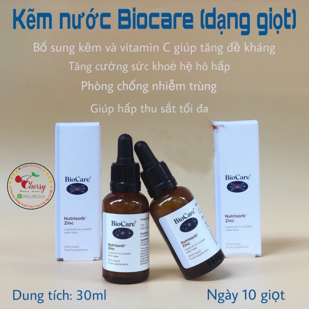 Kẽm giọt Biocare Anh 30ml cho bé từ 3 tháng tuổi { mẫu mới }