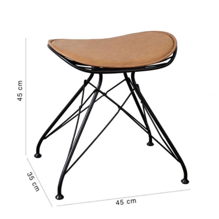 Ghế đôn café thư giãn ngồi ban công, sân vườn IBIE Romola chân sắt sơn tĩnh điện, tùy chọn màu sắc