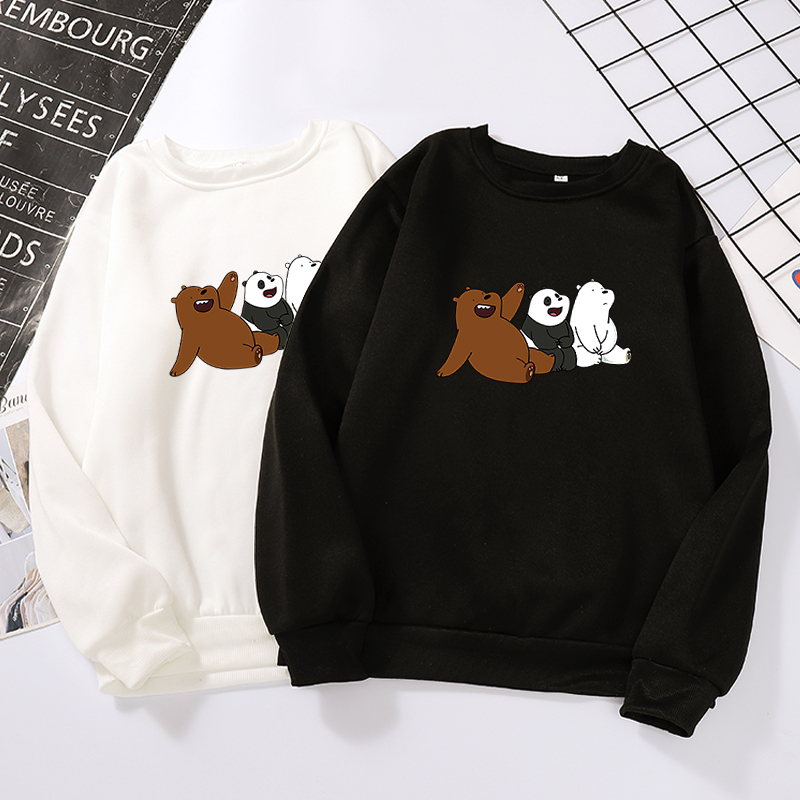 ❄Chúng Tôi Trần Gấu❄ Áo Thun Tay Dài Dáng Rộng In Họa Tiết Size S-3XL/7 Màu Thời Trang Hè Thu Cho Nữ