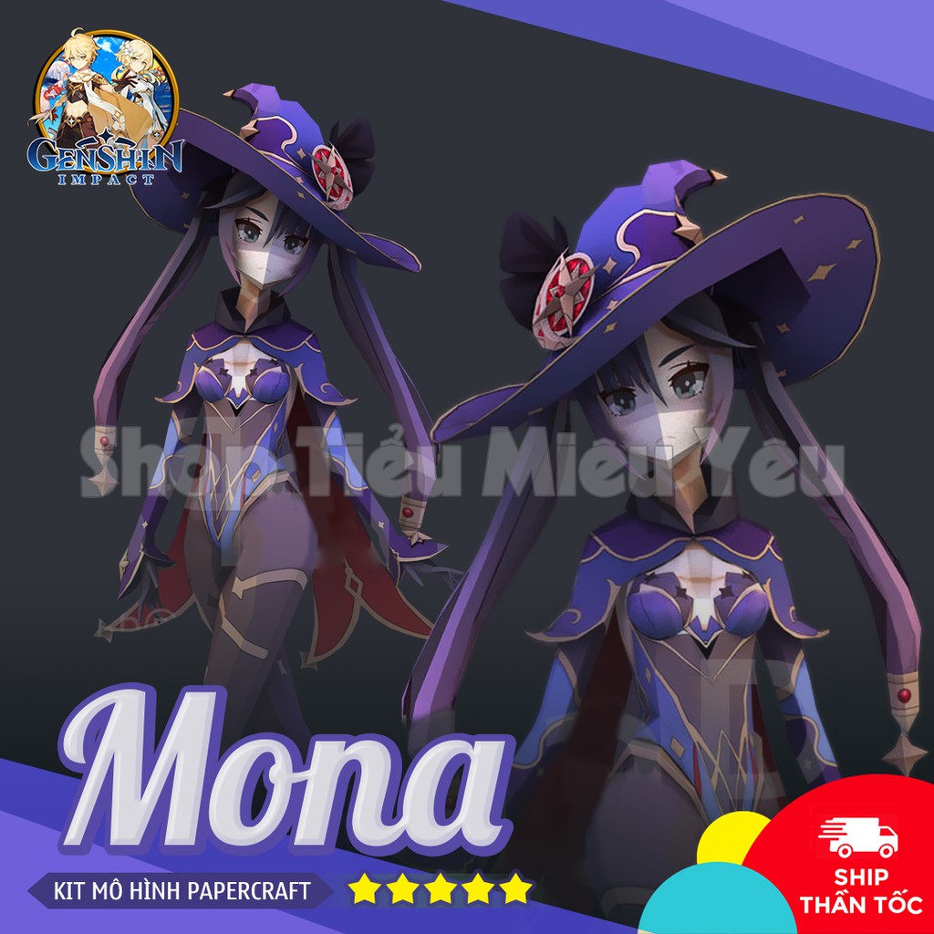 [CỰC HIẾM] Mô Hình DIY Mona – Genshin Impact KIT Papercraft Figure Cao Cấp