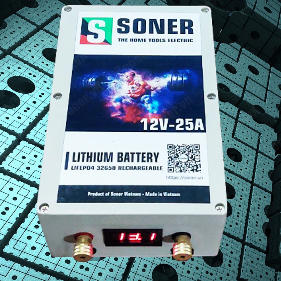 Pin Ắc quy lithium Soner 12V-25A