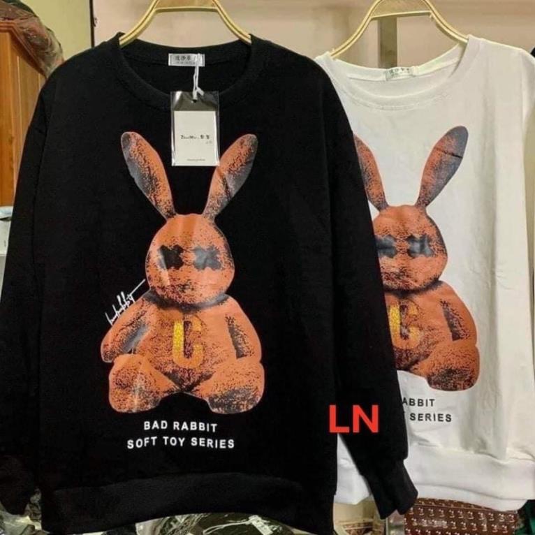 Áo thun dài tay,sweater in thỏ Rabit 5D