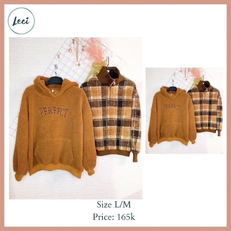 Áo hoodie Leci ấm áp mùa đông ảnh thật shop tự chụp