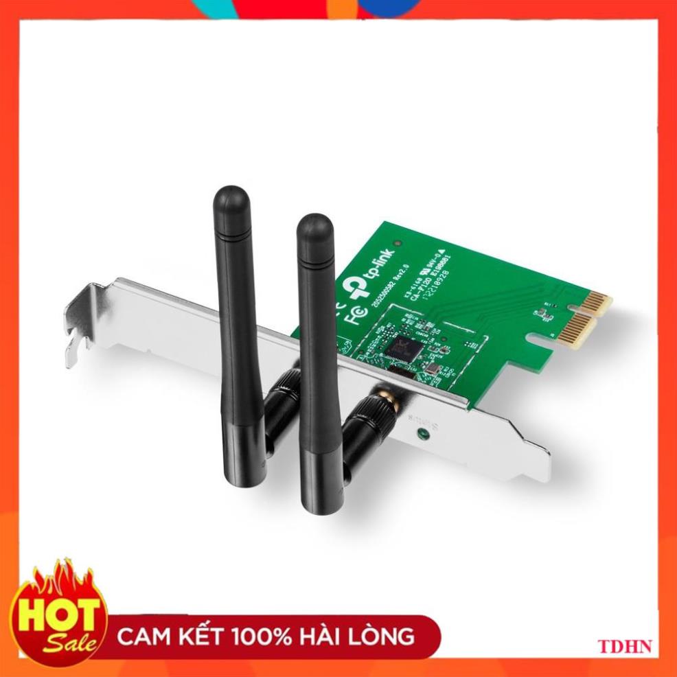 TP-Link Card mạng PCI Express Wifi Băng tần kép Chuẩn N 300Mbps Tín hiệu WiFi mạnh mẽ- TL-WN881ND-Hãng phân phối chính t