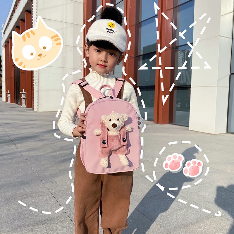 Balo Đi Học Vải canvas Họa Tiết Hoạt Hình Dễ Thương Cho Bé