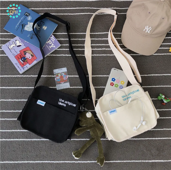 Túi canvas đeo vai thiết kế đơn giản hợp thời trang