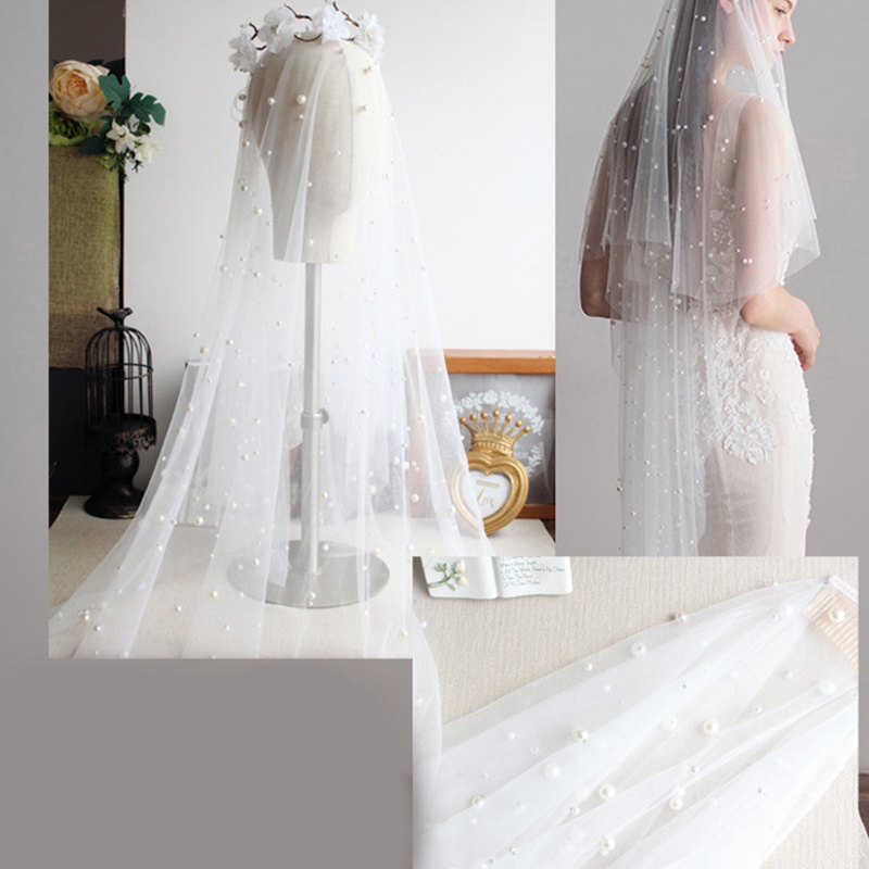 Mạng Che Mặt Bằng Vải Tuyn Dùng Trang Trí Tóc Cô Dâu Edge